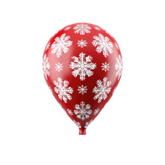 christmas helium balloon. Birthday balloon flying for party and celebrations. Isolated on white background. Generative AI