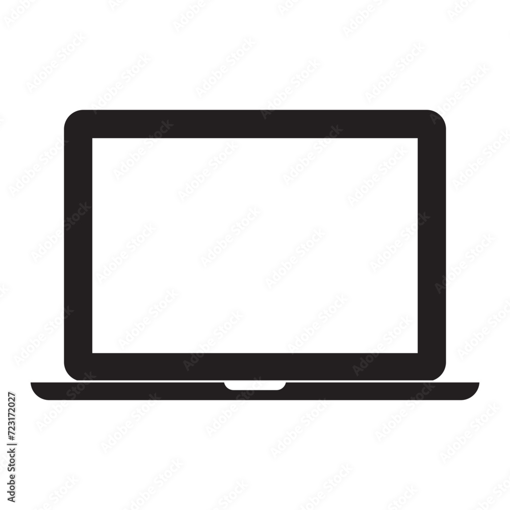 Poster desktop computer icon pictogram vector. laptop icon. laptops or notebook computer. device icon icon 