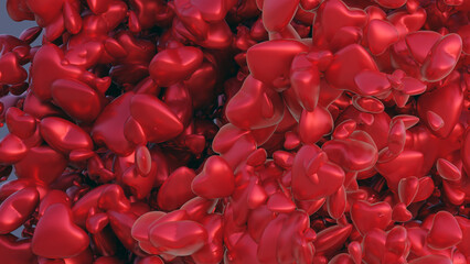 Abstract Valentine background from 3D render design.