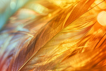 Close up of feathers, Abstract composition, soft colors, 
Plants and Flowers concept, generative ai
