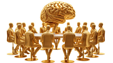Meeting to consider the golden brain or Brainstorming is the result of using new ideas or concepts. By teams or groups of people who are similar to each other for a balance of ideas,isolated whiteback