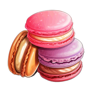  macaroons vector illustration