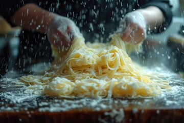 human_hands_mixing_fresh_pasta