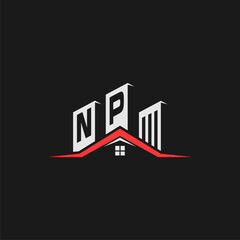NP Initial Construction Real Estate Home Logo Design Vector © quinzha