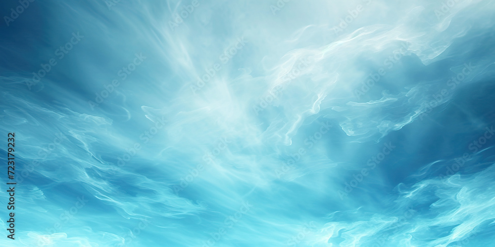 Poster azure dreams: a tranquil blue background with soft cloud patterns