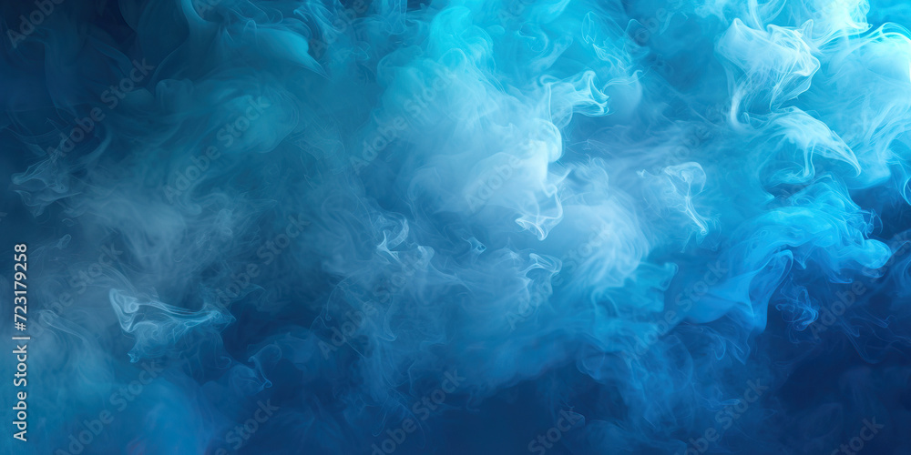 Poster azure dreams: a tranquil blue background with soft cloud patterns