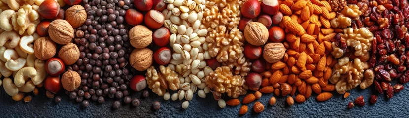 Fotobehang seed_seeds_from_a_variety_of_nuts © Tungbackground