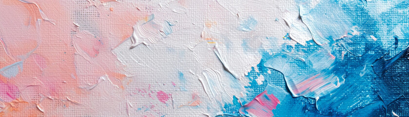 Obraz premium Oil Paint Abstract Background Banner. Colorful Wallpaper Texture 