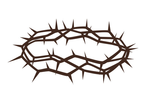 Christian crown of thorns. Happy Easter image. Religious symbol.