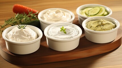 Obraz na płótnie Canvas Greek Yogurt Delight: Healthier Dips and Spreads