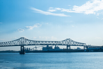 Horace Williams bridge spanning the river Mississippi at Baton Rouge, Louisiana