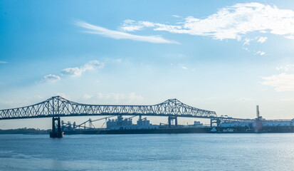 Horace Williams bridge spanning the river Mississippi at Baton Rouge, Louisiana