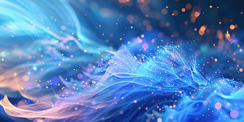 Sapphire Symphony: Abstract Background with Sapphire Blue Tones and Sparkles