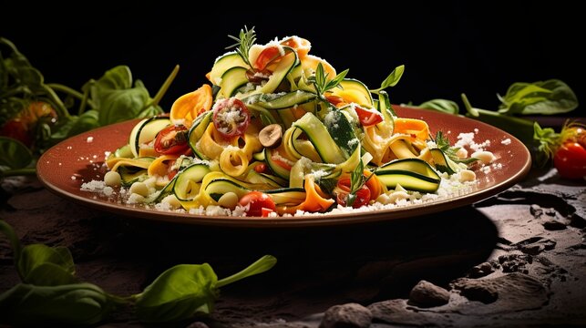 Spiralized Veggie Delight: Zoodle Pasta Primavera Shines Brighter Than Heavy Pasta Alfredo