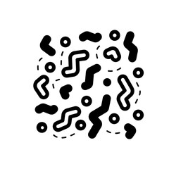 Fototapeta premium Birthday properti, confetti logo, vector, shape, symbol, arts, design, icon