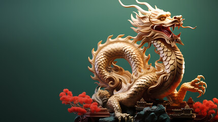 Fototapeta premium Happy Chinese New Year, Chinese New Year concept with copy space