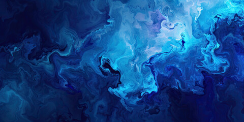 Azure Abyss: Abstract Background with Azure Blue and Abyssal Depths Inspired by the Ocean - obrazy, fototapety, plakaty