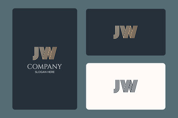JW logo design vector image