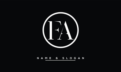 FA,  AF,  F,  A   Abstract  Letters  Logo Monogram