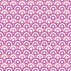 Abstract Overlap purple Circle Pattern. geometric seamless retro background.