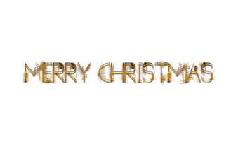 Merry christmas hand lettering calligraphy isolated on white background. Vector holiday illustration element. Merry Christmas script calligraphy