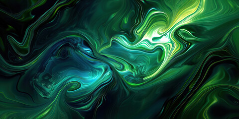 Obraz premium Mystical Midnight in Emerald City: An Enchanting Blend of Emerald Green and Midnight Blue