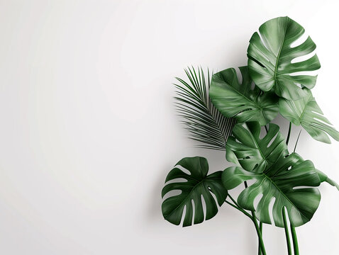 background with green leaves