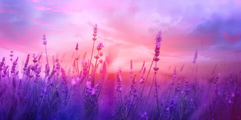 Lavender Lullaby at Dusk: A Gentle Fusion of Lavender and Dusk Tones in a Serenely Beautiful Setting