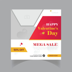 Minimalist valentine's day sale social media and instagram posts