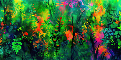 Jade Jungle Mysteries: An Intriguing Tapestry of Jade Green in a Lush Jungle - obrazy, fototapety, plakaty