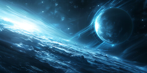 abstract planet and space background in