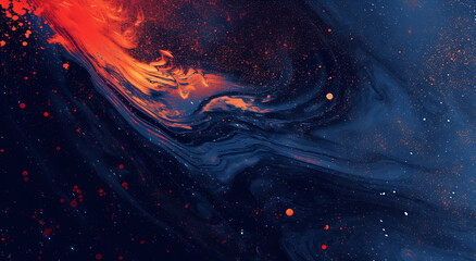 an abstract illustration of space background in - obrazy, fototapety, plakaty