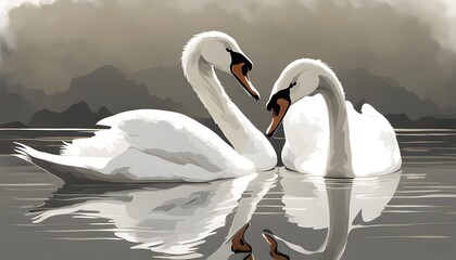 Obraz premium Swan Isolate