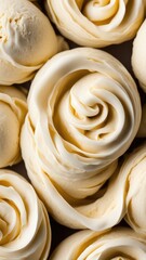 Obraz na płótnie Canvas Vanilla ice cream on a white background