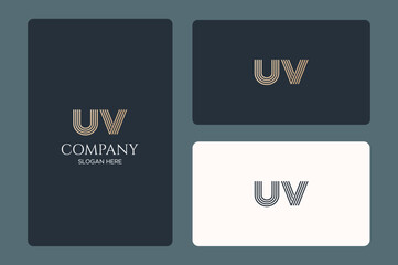 Uv logo design vector image