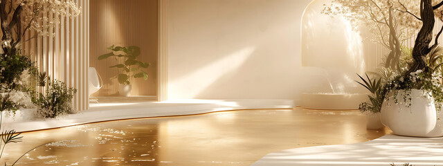 an elegant gold floor in