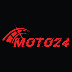  professional and modern racing logo with red color.