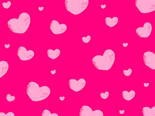 Pink background with small hearts