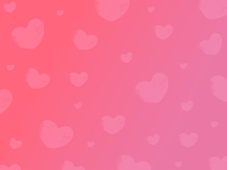 Light pink background with hearts