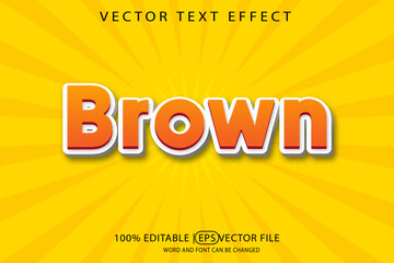 Brown title background Editable text effect, 3d text template,
