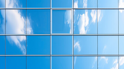 Abstract Cityscape: Blue Tones in Building Reflections
