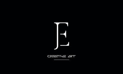 EJ, JE, E, J abstract letters logo monogram