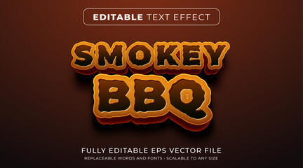 Editable text effect in barbecue style