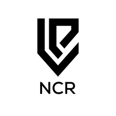 NCR Letter logo design template vector. NCR Business abstract connection vector logo. NCR icon circle logotype.
