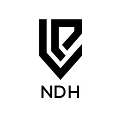 NDH Letter logo design template vector. NDH Business abstract connection vector logo. NDH icon circle logotype.
