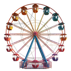 Ferris wheels isolated on transparent background.