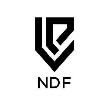 NDF Letter logo design template vector. NDF Business abstract connection vector logo. NDF icon circle logotype.
