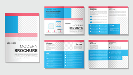 8 page brochure design template
