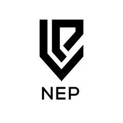 NEP Letter logo design template vector. NEP Business abstract connection vector logo. NEP icon circle logotype.
