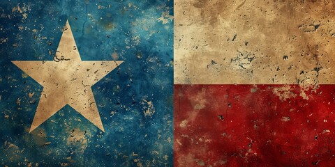 Texas flag themed grunge background.